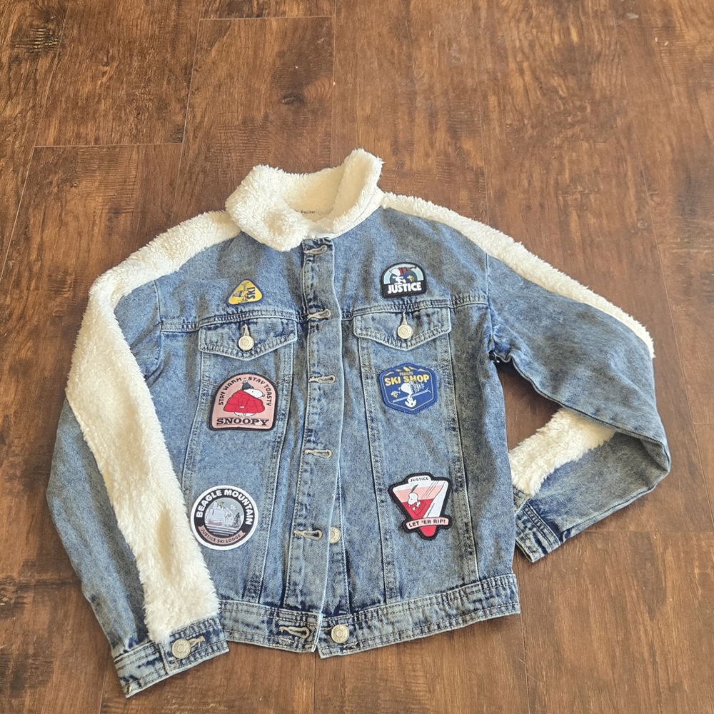 Snoopy Jean Sherpa Jacket